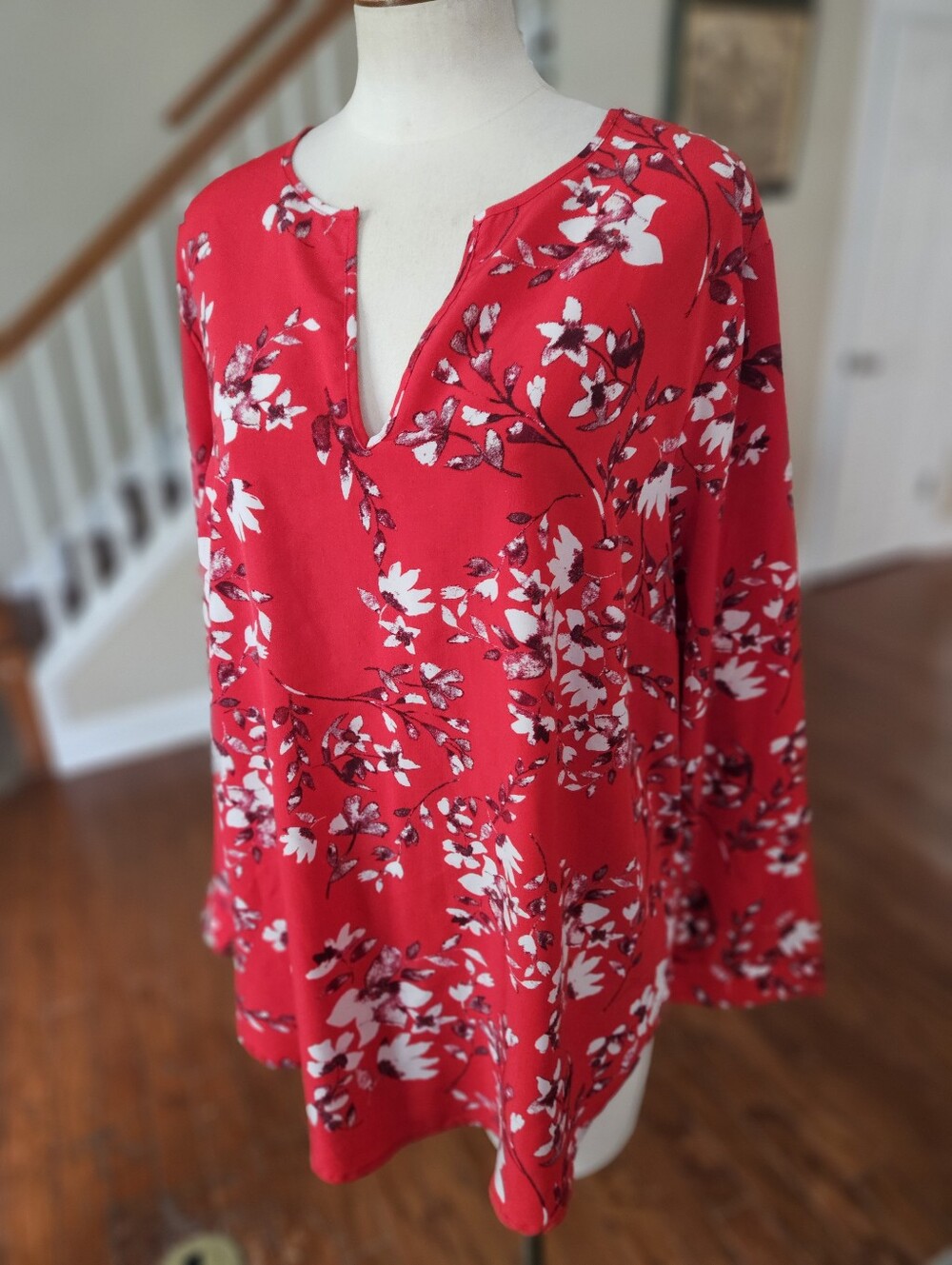 Ava Viv Floral Top 1X